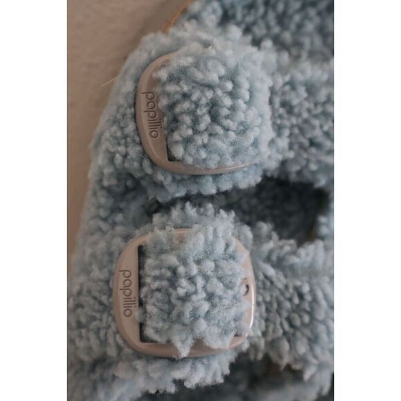 Papillio Birkenstock WMN Sz 40/US 9 Blue Arizona Big Buckle Shearling Sandal - Picture 9 of 11